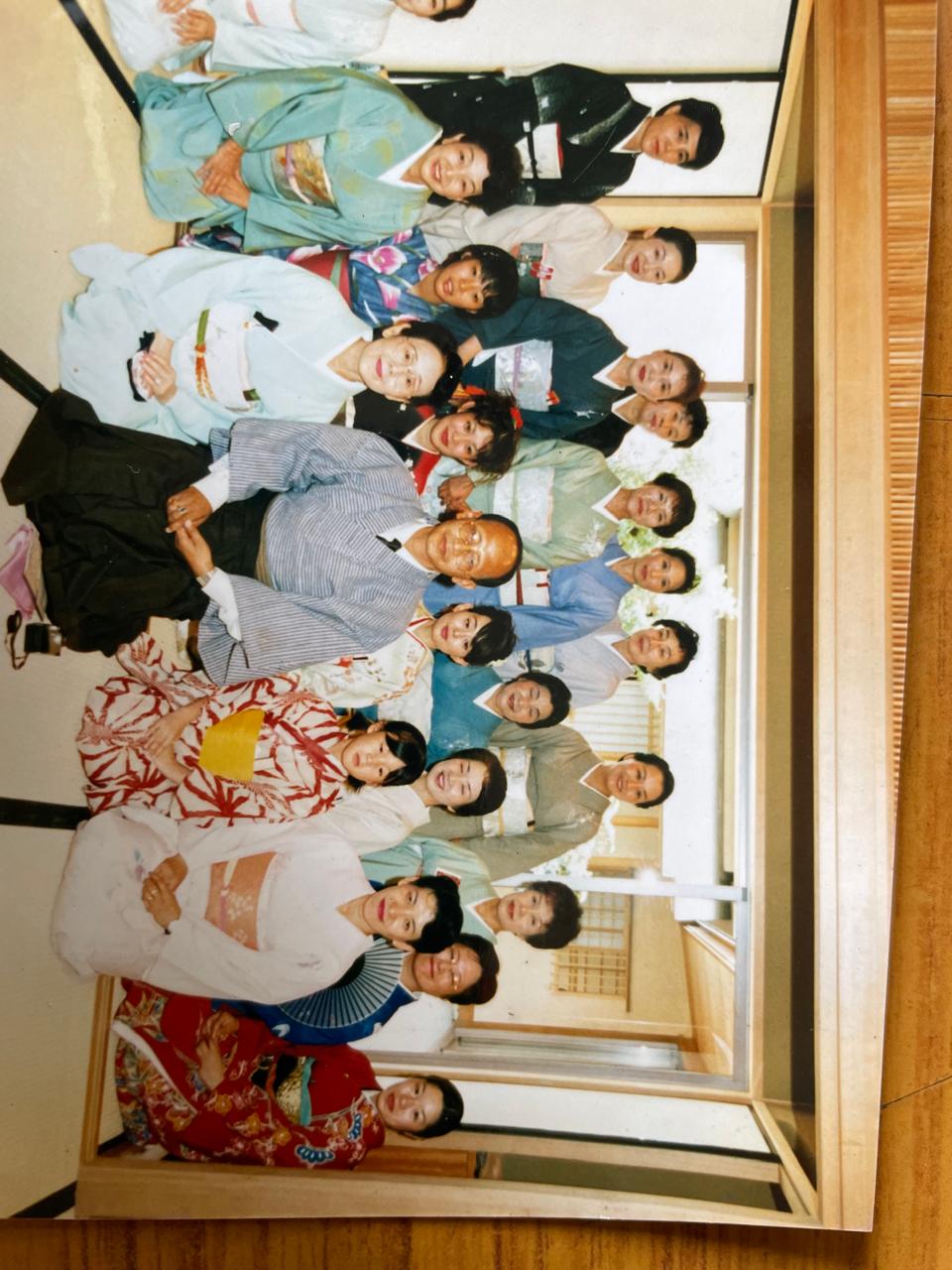 Iridescent ripples of a bright blue and pink liquid